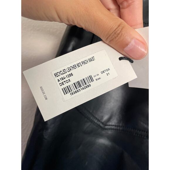 AGOLDE Recycled Leather 90's Pinch Waist Pants - Picture 4 of 4